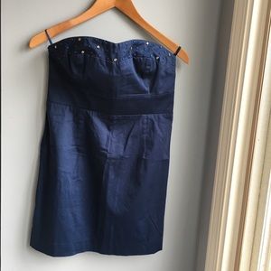 Vintage Free people blue strapless dress